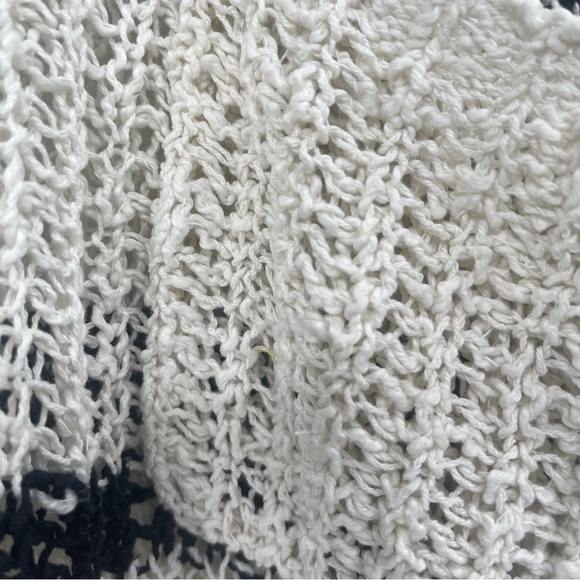 FREE PEOPLE Black and Cream Striped Greenwich Village Sweater - Picture 6 of 10